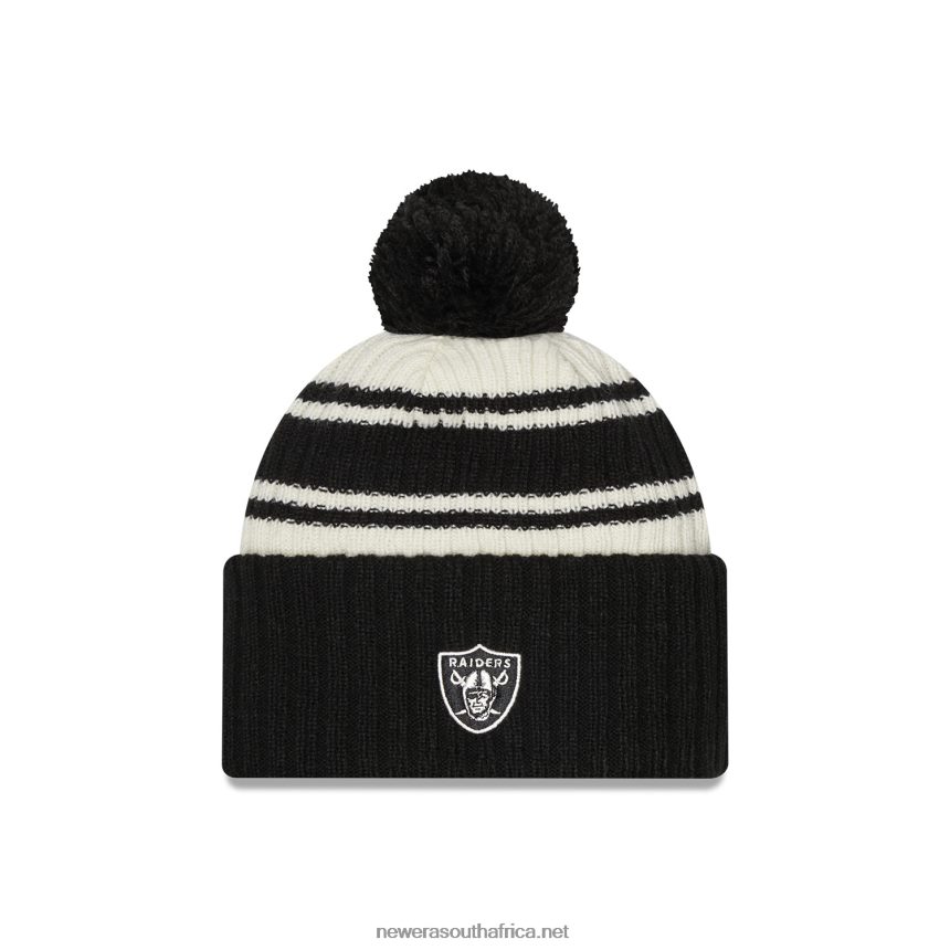 Las Vegas Raiders NFL Sideline Black Beanie Hat New Era TRBRBN2472