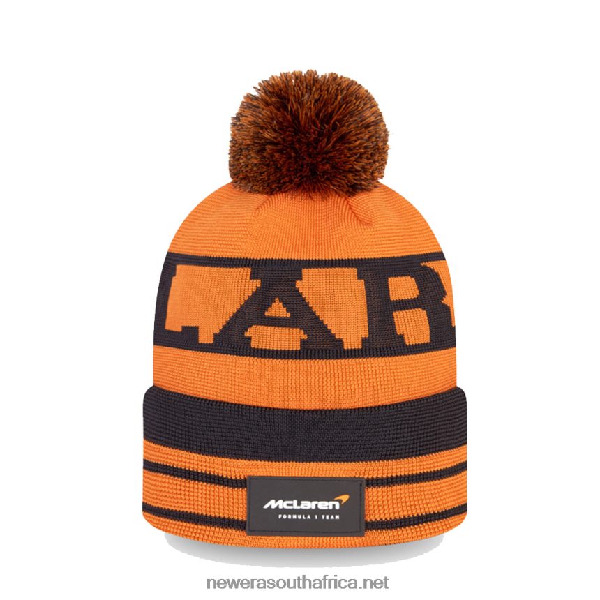 McLaren F1 Orange Bobble Beanie Hat New Era TRBRBN2475