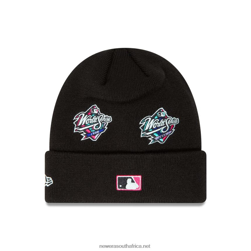 New York Yankees Black Polar Lights Beanie Hat New Era TRBRBN2489