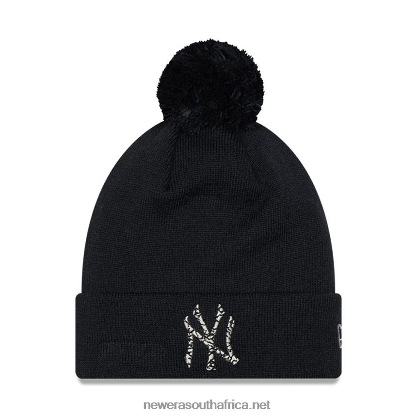 New York Yankees Infill Navy Bobble Beanie Hat New Era TRBRBN2425