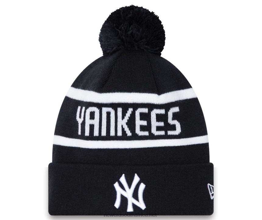 New York Yankees Jake Cuff Navy Beanie Hat New Era TRBRBN2451