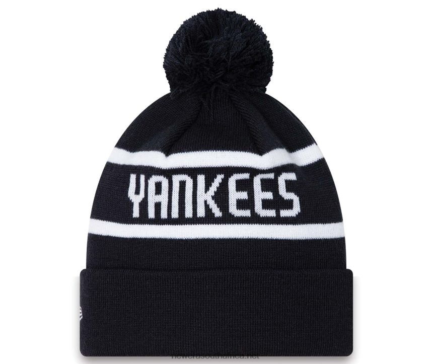 New York Yankees Jake Cuff Navy Beanie Hat New Era TRBRBN2451