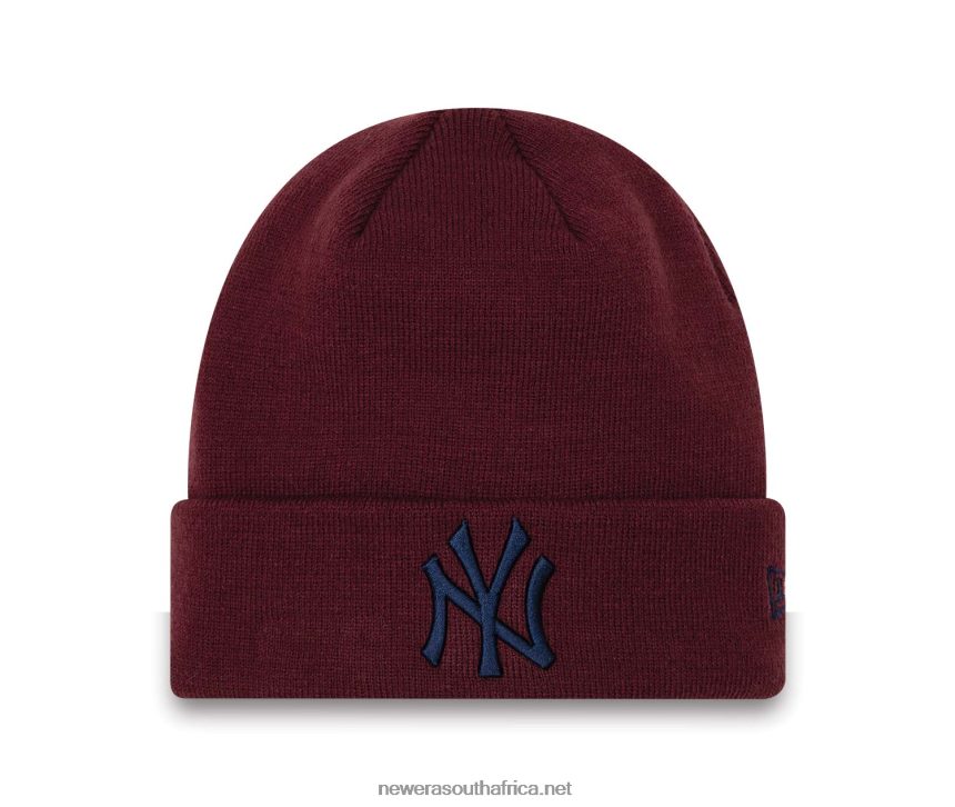 New York Yankees League Essentials Maroon Cuff Beanie Hat New Era TRBRBN2460