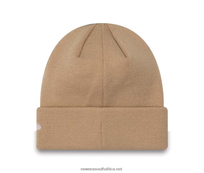 New York Yankees League Essentials Womens Cuff Beige Beanie Hat New Era TRBRBN2430