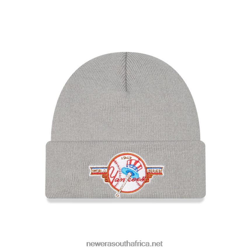 New York Yankees Series Grey Beanie Hat New Era TRBRBN2435