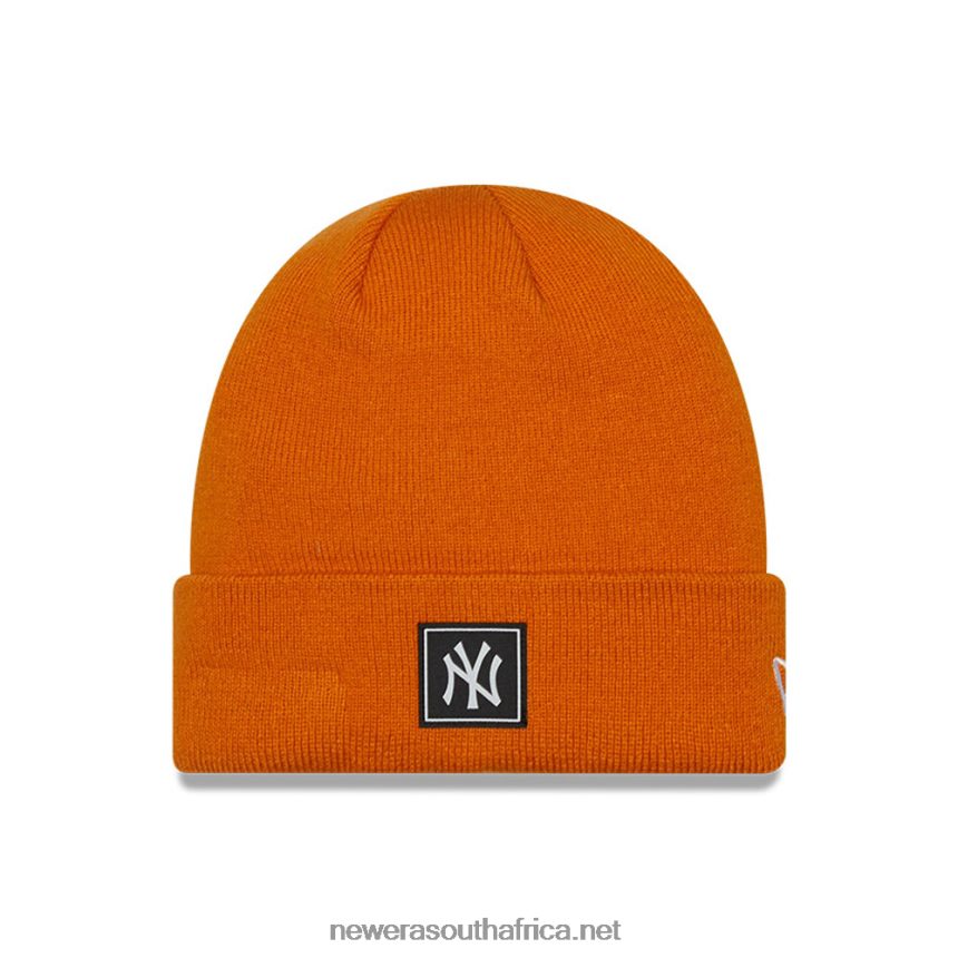 New York Yankees Team Orange Beanie Hat New Era TRBRBN2473