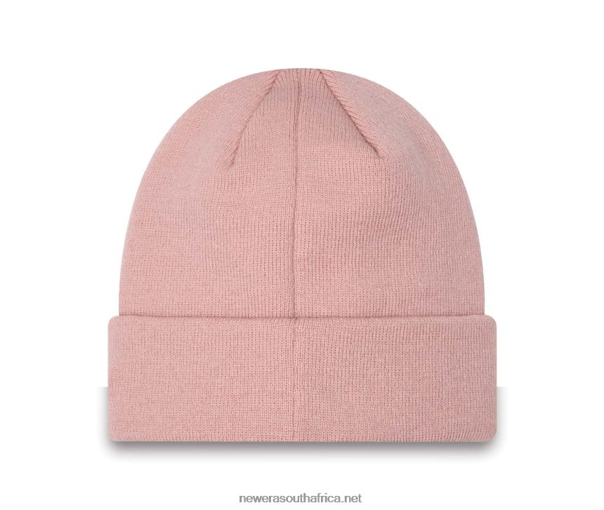 New York Yankees Womens Metallic Pink Beanie Hat New Era TRBRBN2341