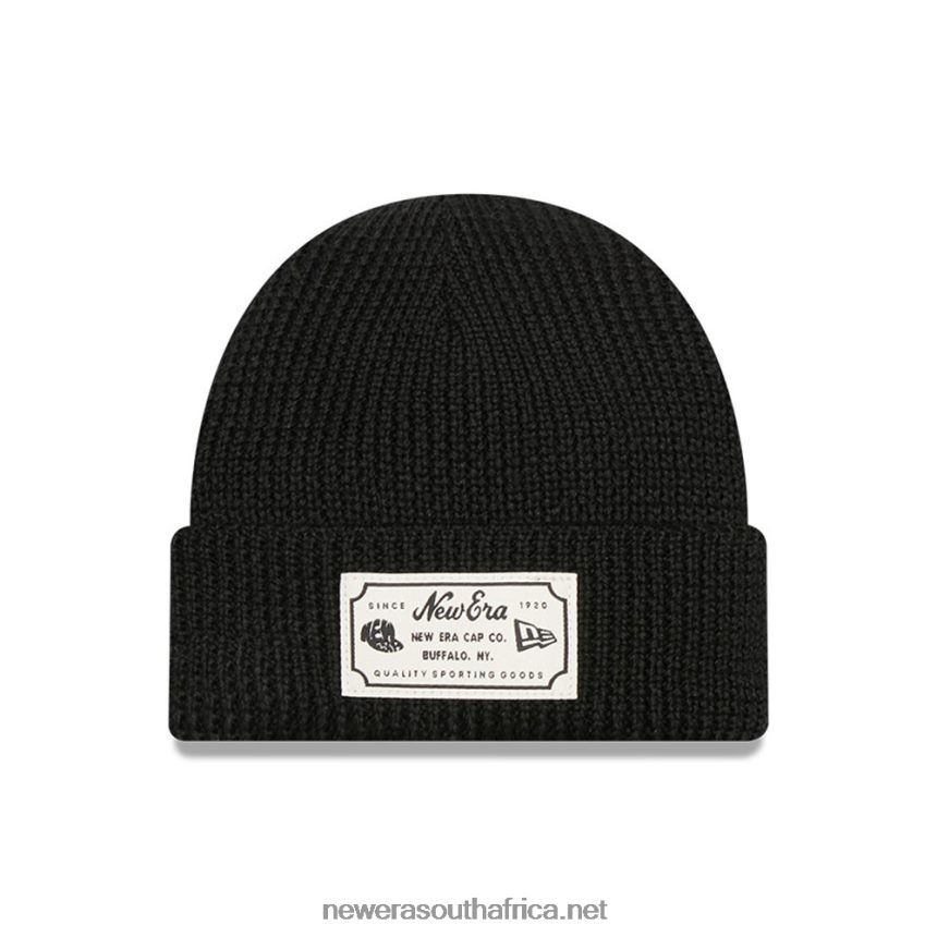Patch Womens Black Beanie Hat New Era TRBRBN2365