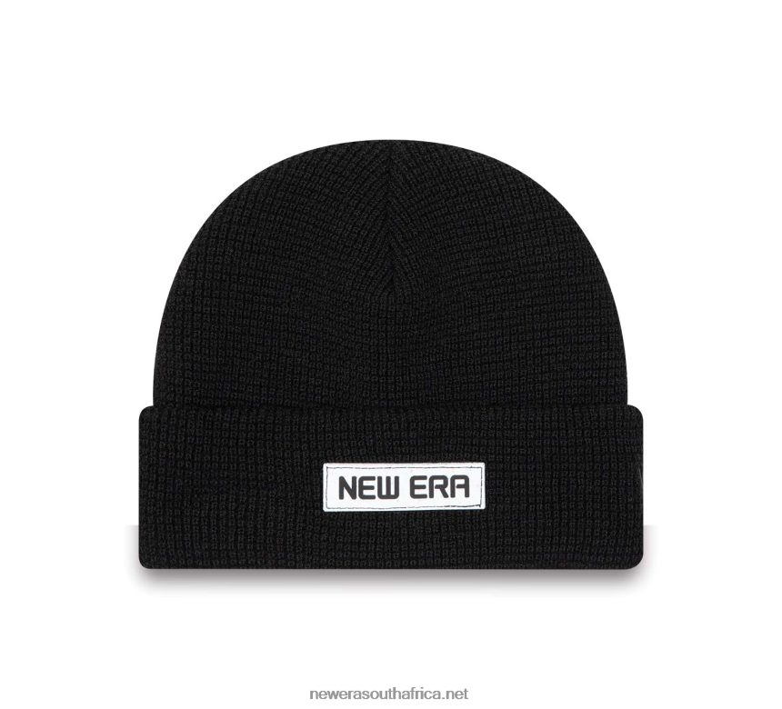 Polyana Patch Short Cuff Black Beanie Hat New Era TRBRBN2544