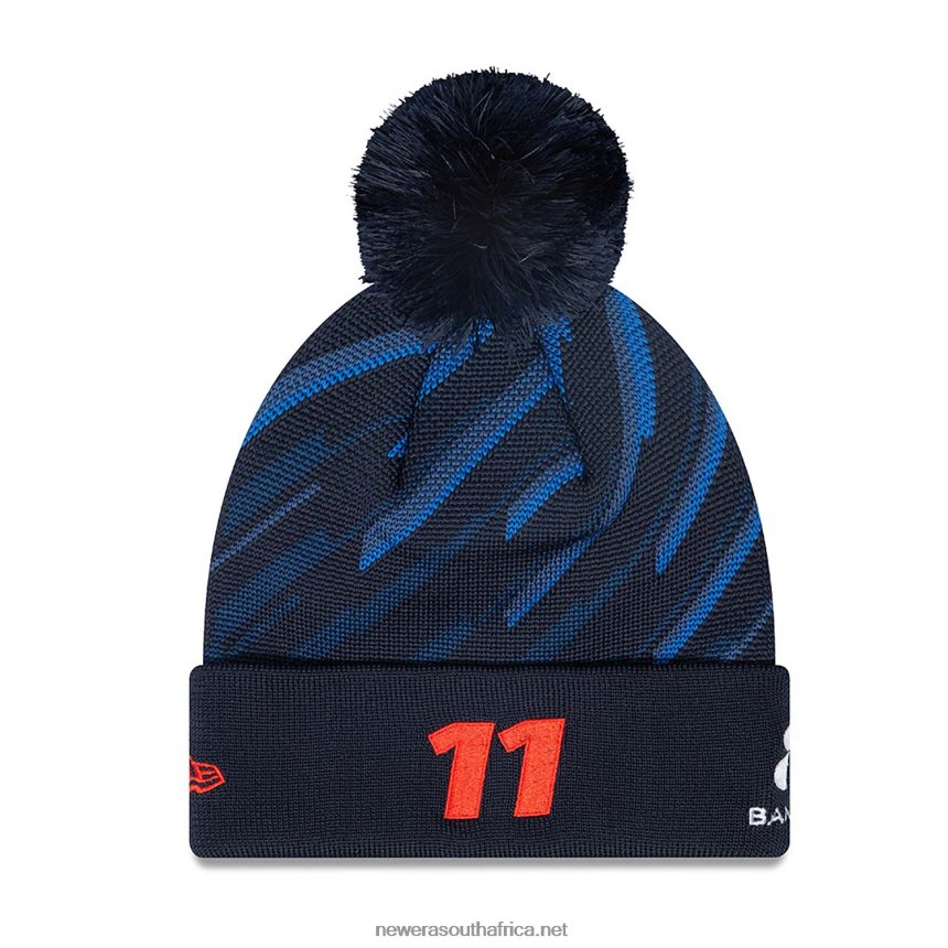 Red Bull Racing Sergio Perez Blue Bobble Knit Beanie Hat New Era TRBRBN2408
