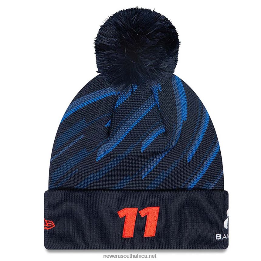 Red Bull Racing Sergio Perez Youth Blue Bobble Knit Beanie Hat New Era TRBRBN2418