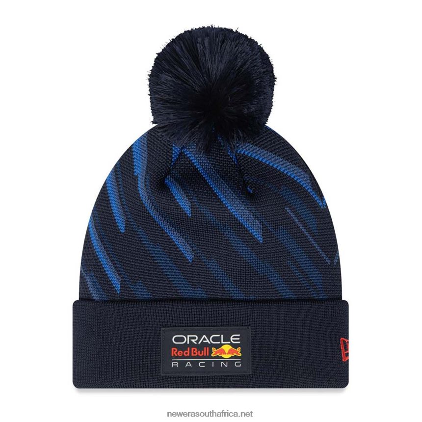 Red Bull Racing Team Youth Blue Bobble Knit Beanie Hat New Era TRBRBN2438