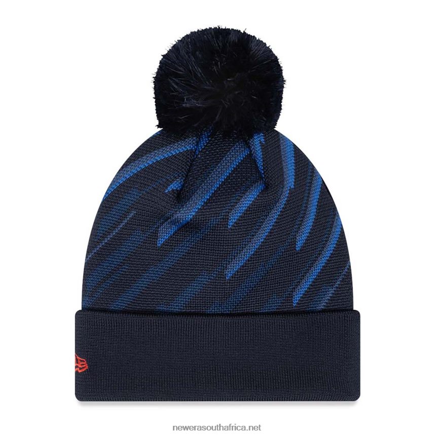 Red Bull Racing Team Youth Blue Bobble Knit Beanie Hat New Era TRBRBN2438