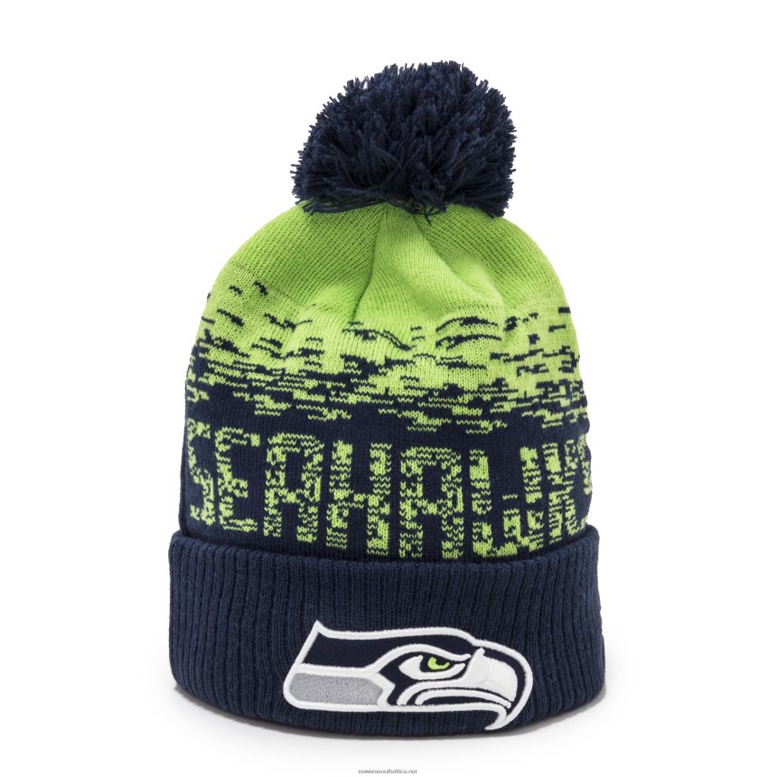 Seattle Seahawks Navy Ombre Sport Beanie Hat New Era TRBRBN2377