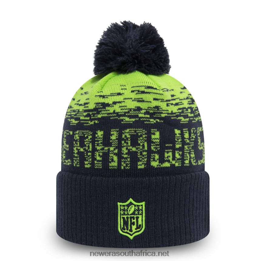 Seattle Seahawks Navy Ombre Sport Beanie Hat New Era TRBRBN2377