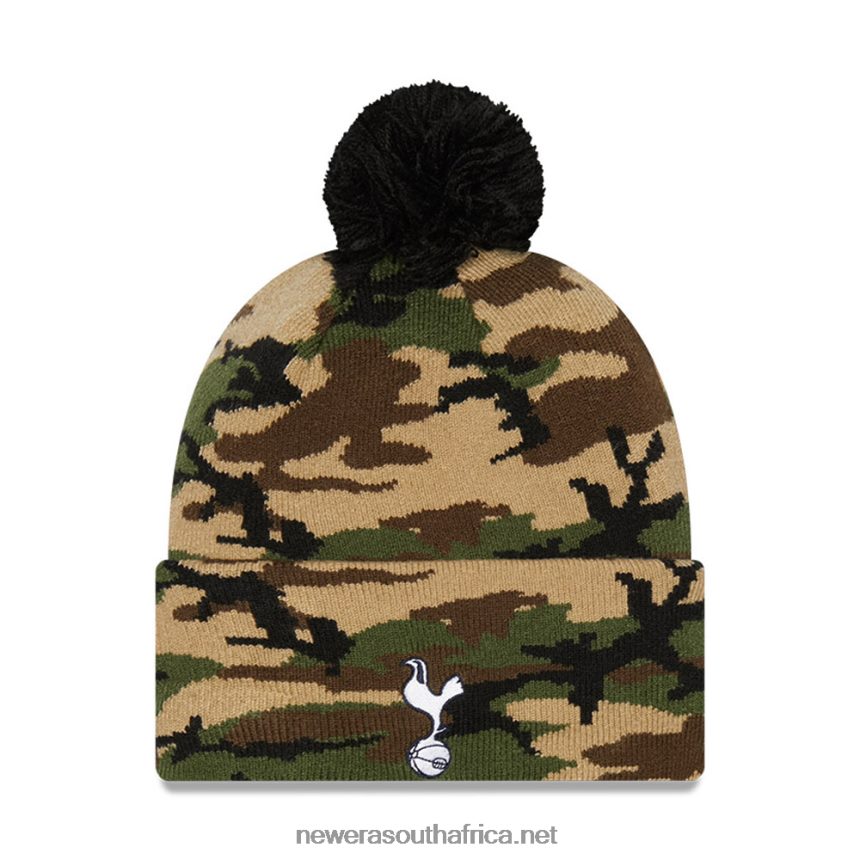 Tottenham Hotspur Camo Bobble Beanie Hat New Era TRBRBN2344