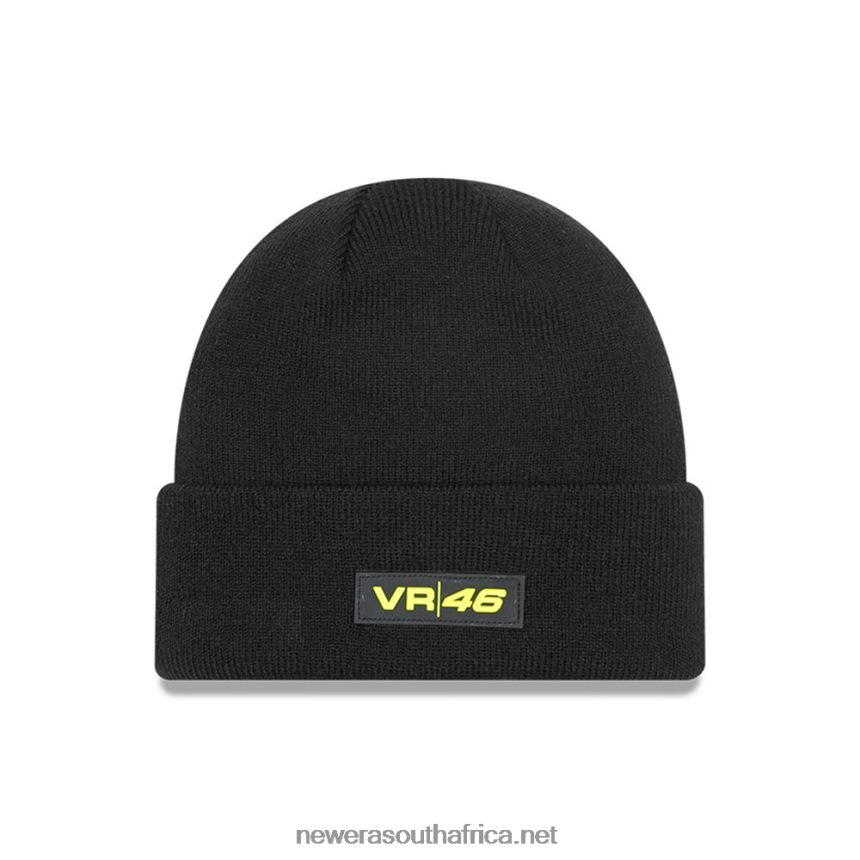 VR46 Essential Black Cuff Beanie Hat New Era TRBRBN2541