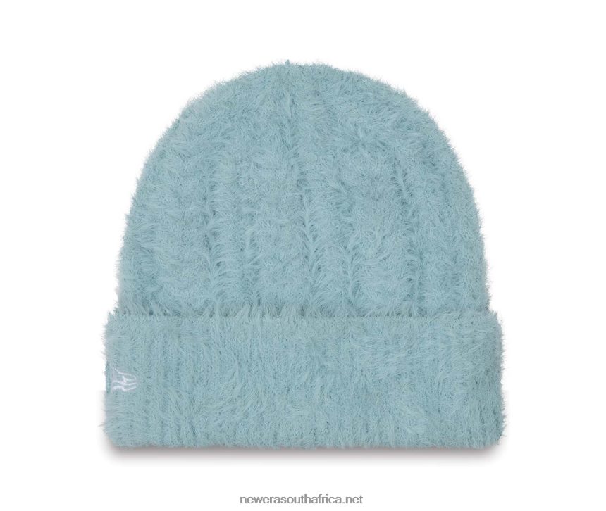 Womens Fluffy Pastel Blue Beanie Hat New Era TRBRBN2381